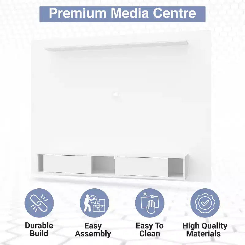 Meuble TV multimédia mural multi-rangements