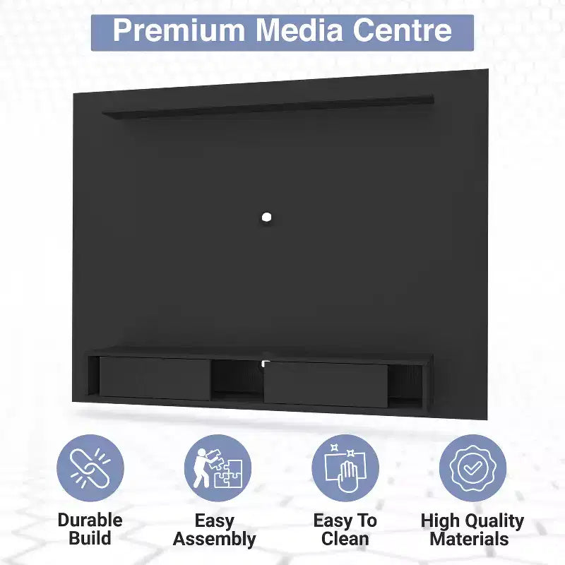 Meuble TV multimédia mural multi-rangements