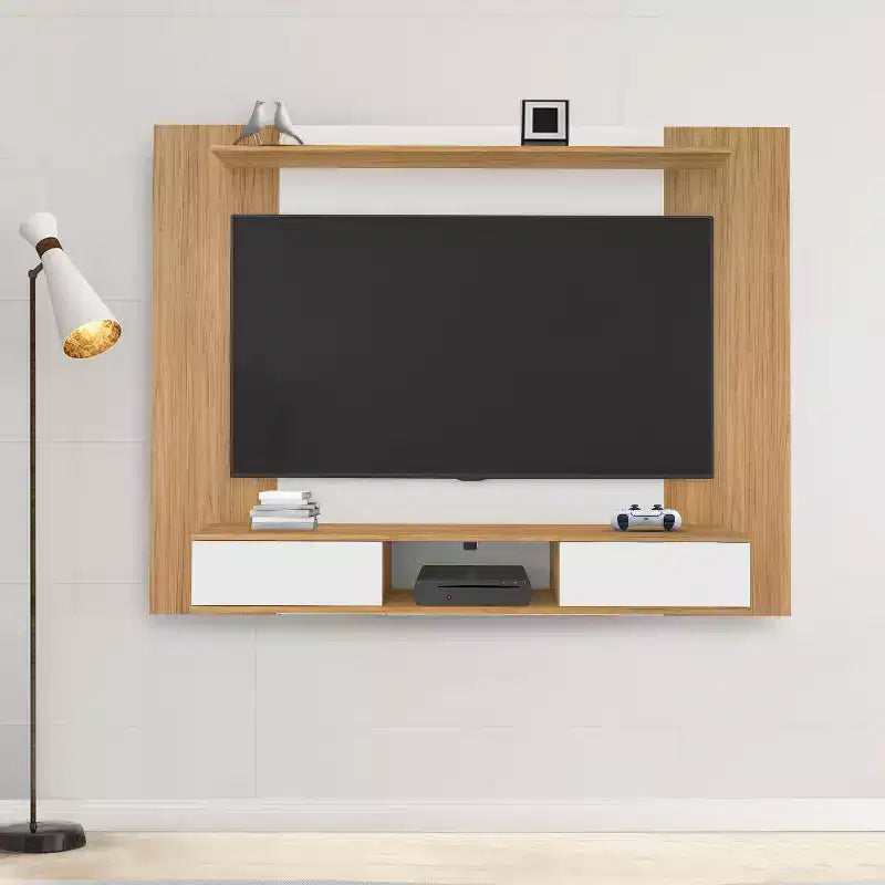 Meuble TV multimédia mural multi-rangements