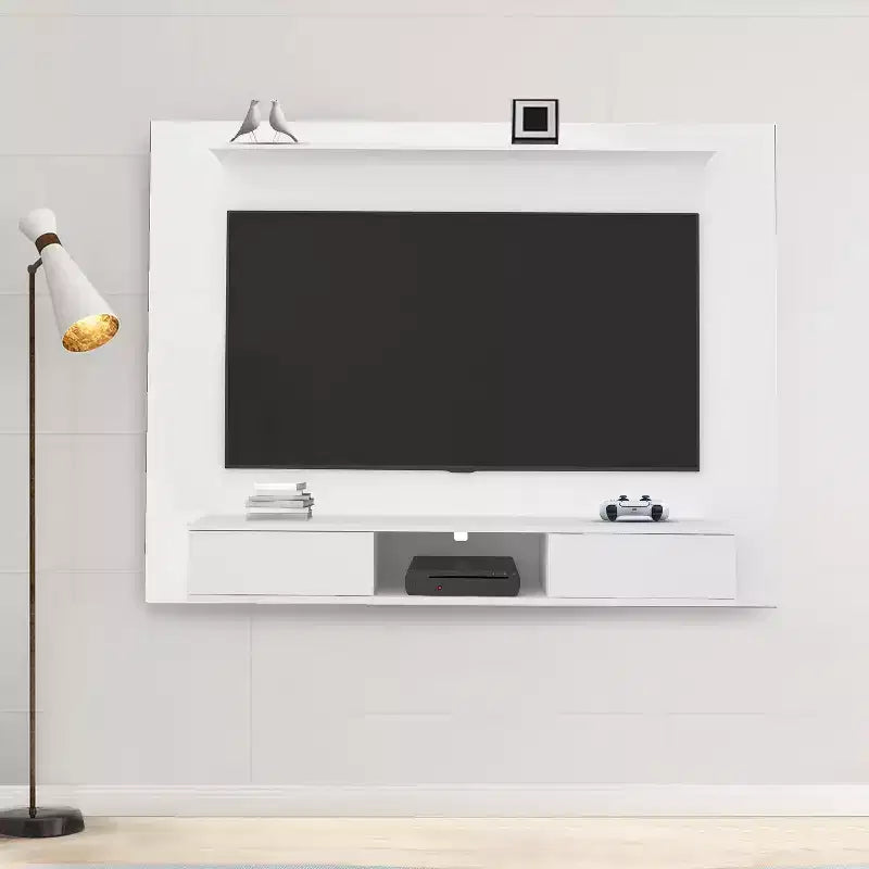 Meuble TV multimédia mural multi-rangements