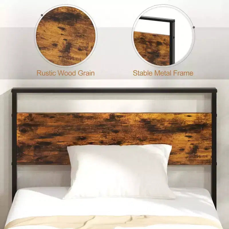 Cadre de lit double/grand lit/très grand lit avec tête et pied de lit en bois et rangement sous le lit