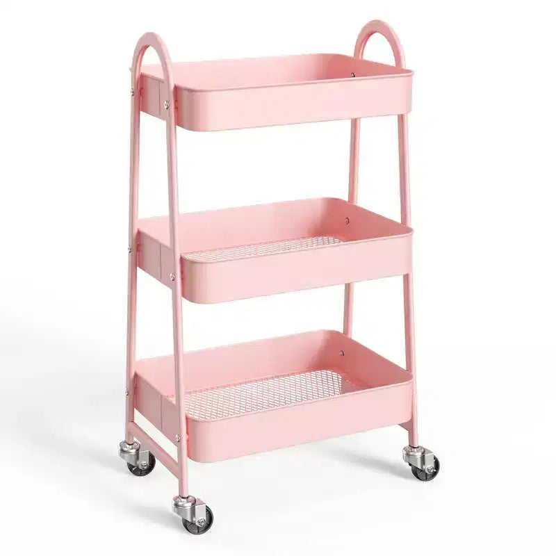Chariot de rangement utilitaire en métal à 3 niveaux, petit chariot roulant pour la cuisine, la salle de bain, la buanderie, le bar, les étagères de bureau