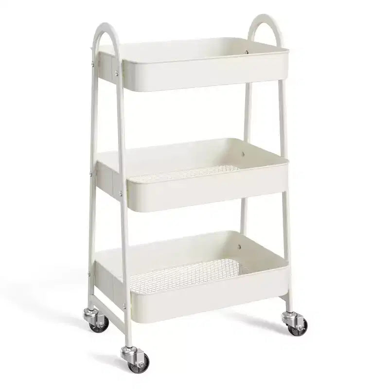 Chariot de rangement utilitaire en métal à 3 niveaux, petit chariot roulant pour la cuisine, la salle de bain, la buanderie, le bar, les étagères de bureau