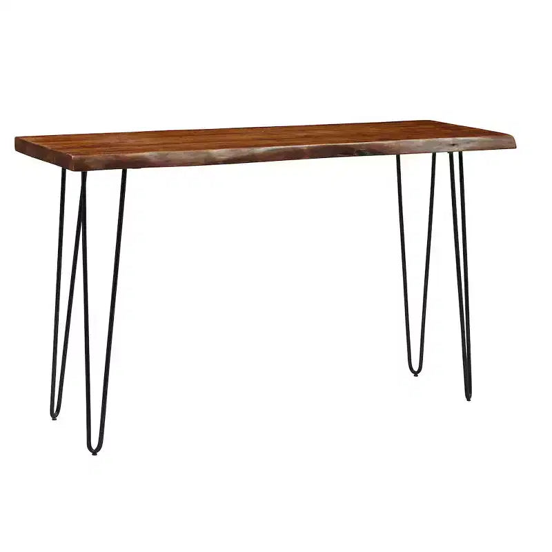 Table de canapé en acacia massif de 50'' - Couleur grise