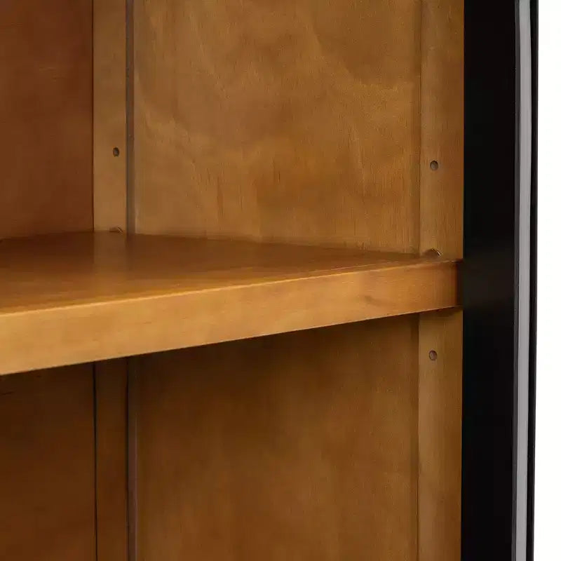 Buffet, Meuble de rangement voûté avec 4 portes vitrées, étagères réglables pour cuisine, salle à manger et salon