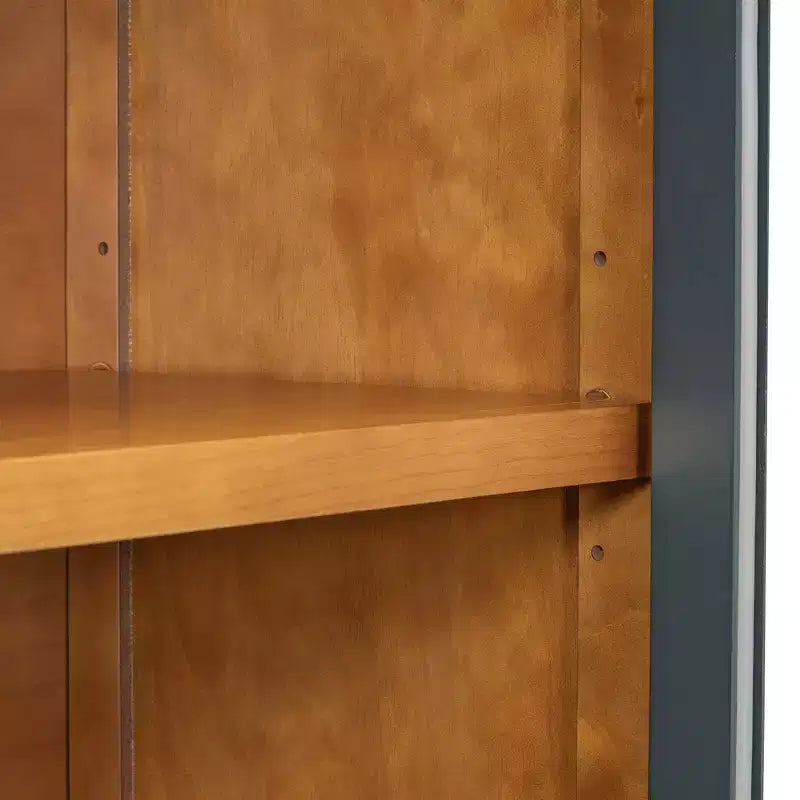 Buffet, Meuble de rangement voûté avec 4 portes vitrées, étagères réglables pour cuisine, salle à manger et salon