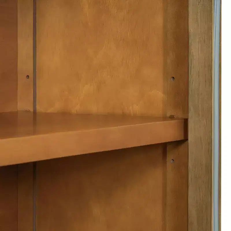 Buffet, Meuble de rangement voûté avec 4 portes vitrées, étagères réglables pour cuisine, salle à manger et salon