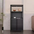 GDFStudio Clare Bamboo 2 Magnetic Doors 24.5 W Freestanding Bathroom Storage Cabinet with Shelves