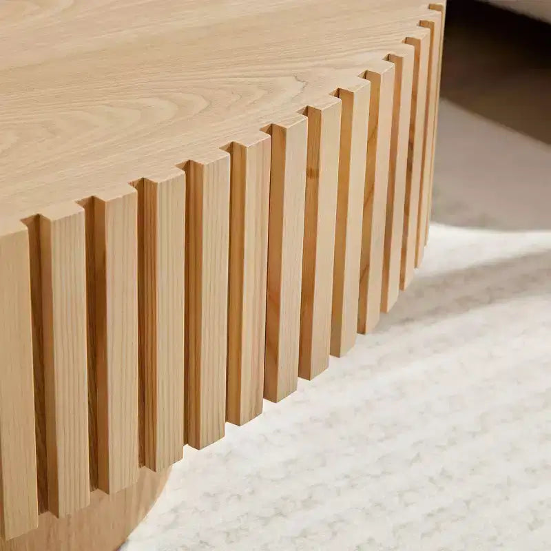 Table basse cannelée minimaliste