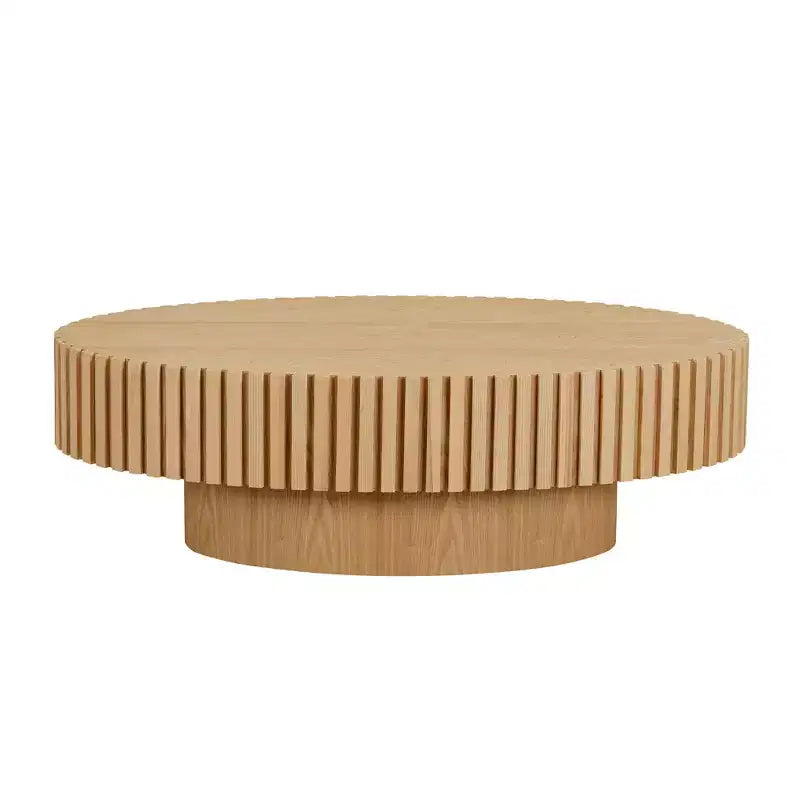 Table basse cannelée minimaliste