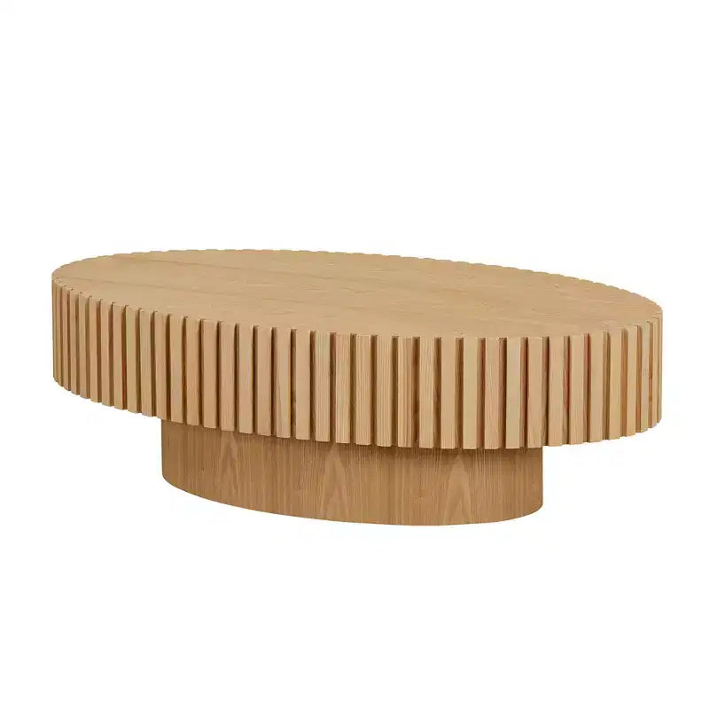 Table basse cannelée minimaliste