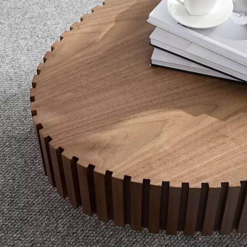 Table basse cannelée minimaliste