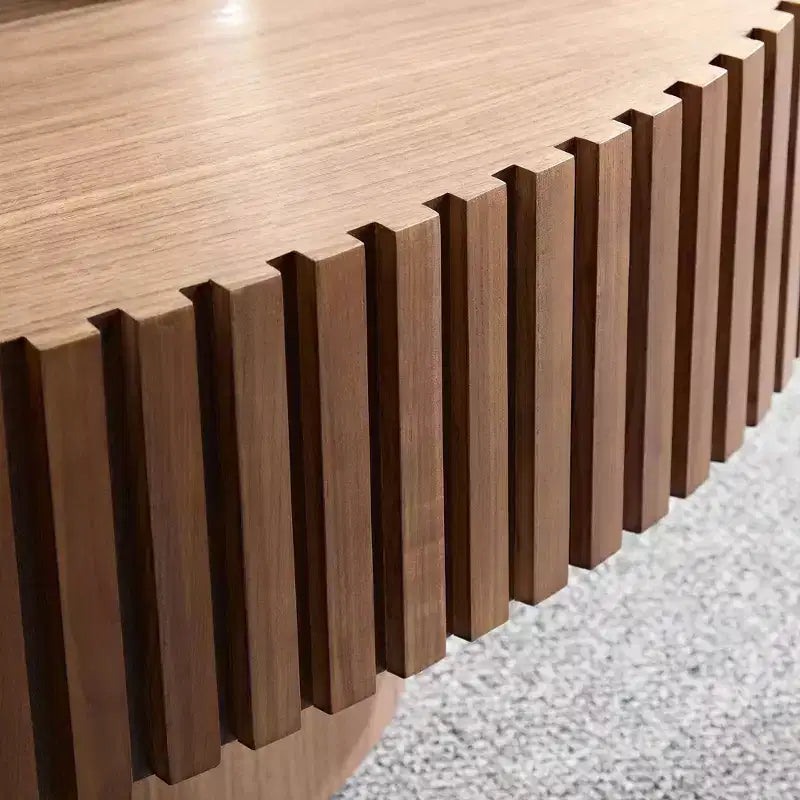 Table basse cannelée minimaliste