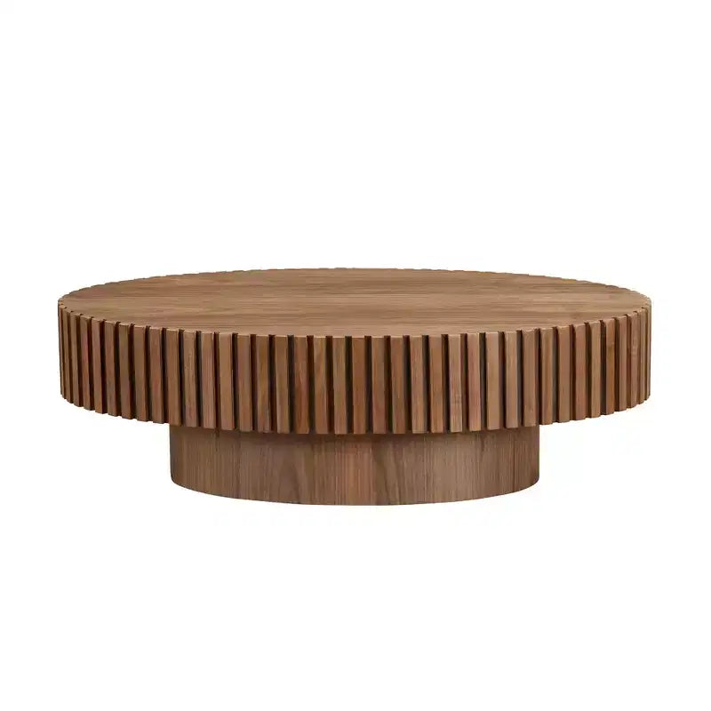 Table basse cannelée minimaliste
