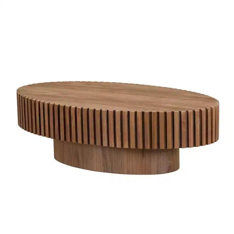 Table basse cannelée minimaliste