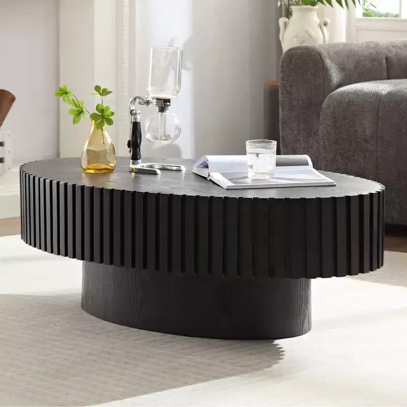 Table basse cannelée minimaliste