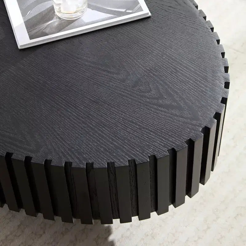 Table basse cannelée minimaliste
