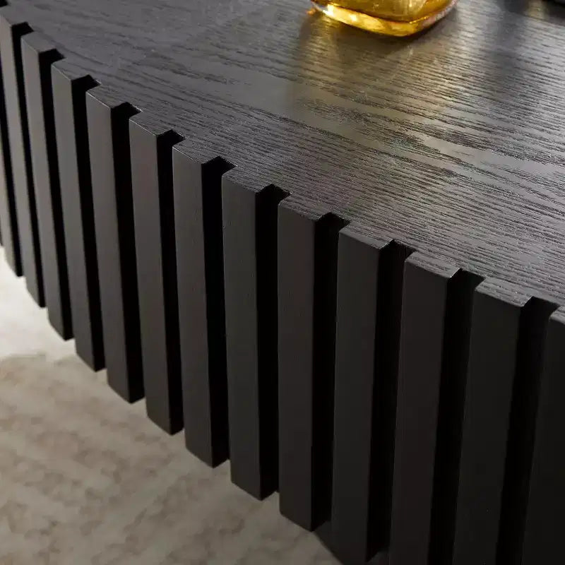 Table basse cannelée minimaliste