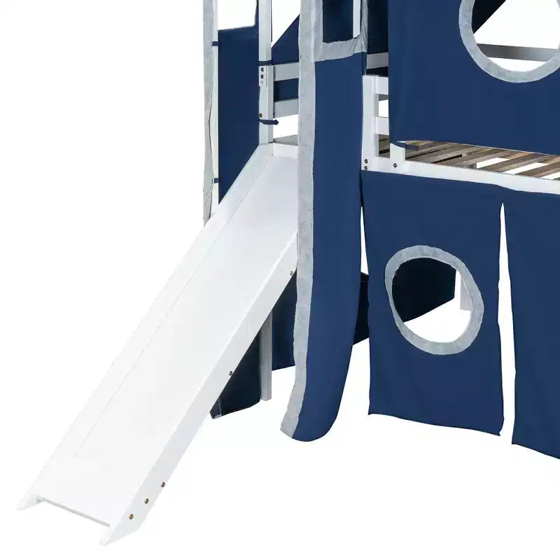 Lit mezzanine une place avec tente et tour de jeu