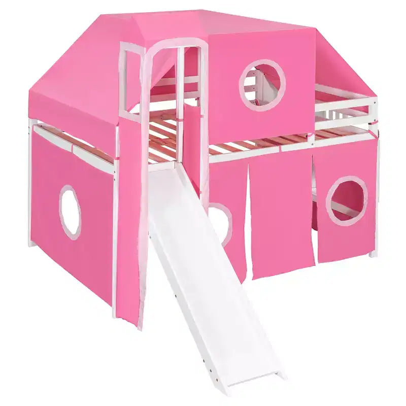 Lit mezzanine une place avec tente et tour de jeu