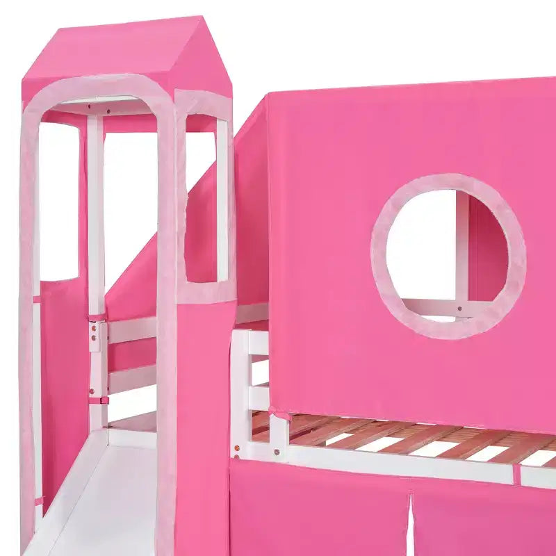 Lit mezzanine une place avec tente et tour de jeu