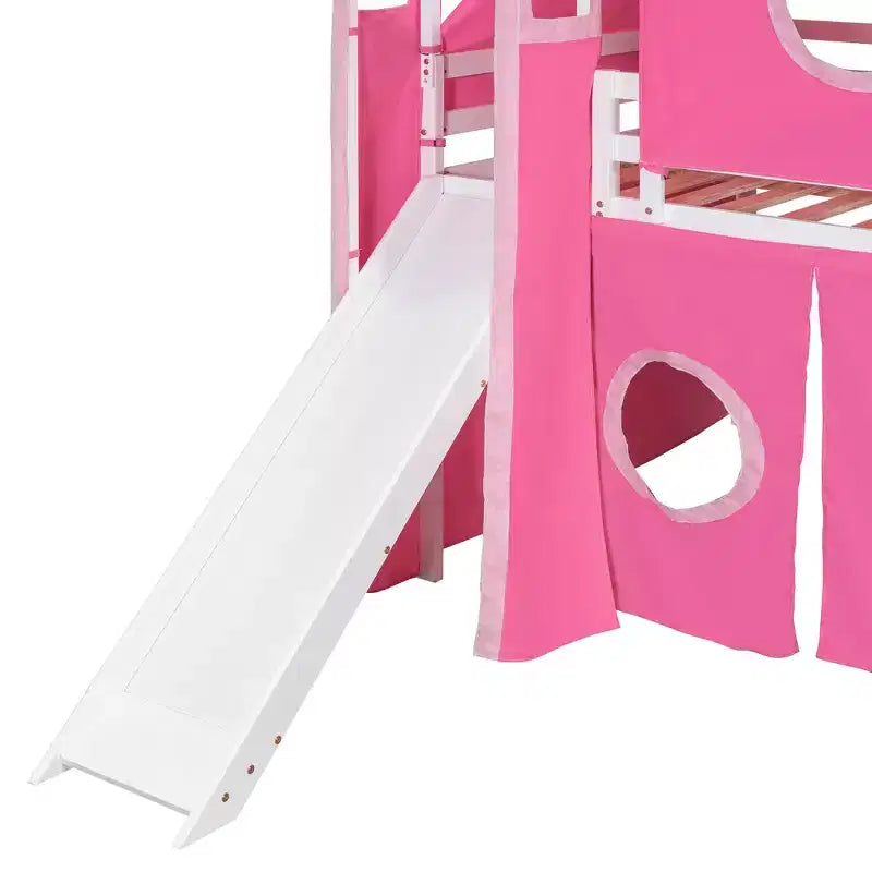 Lit mezzanine une place avec tente et tour de jeu