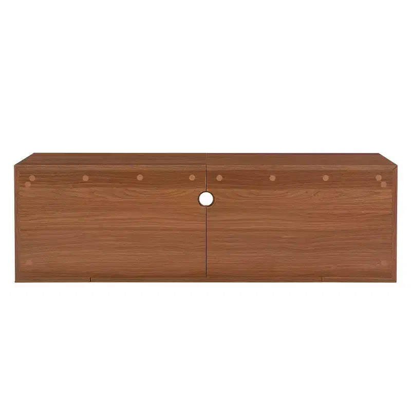 Meuble TV extensible avec bac à litière intégré pour chat, Meuble TV pour chat, Mobilier adapté aux chats, Moderne Mid-Century, Noyer