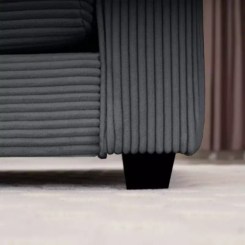 Canapé simple moderne en velours côtelé 45, fauteuil club avec oreiller