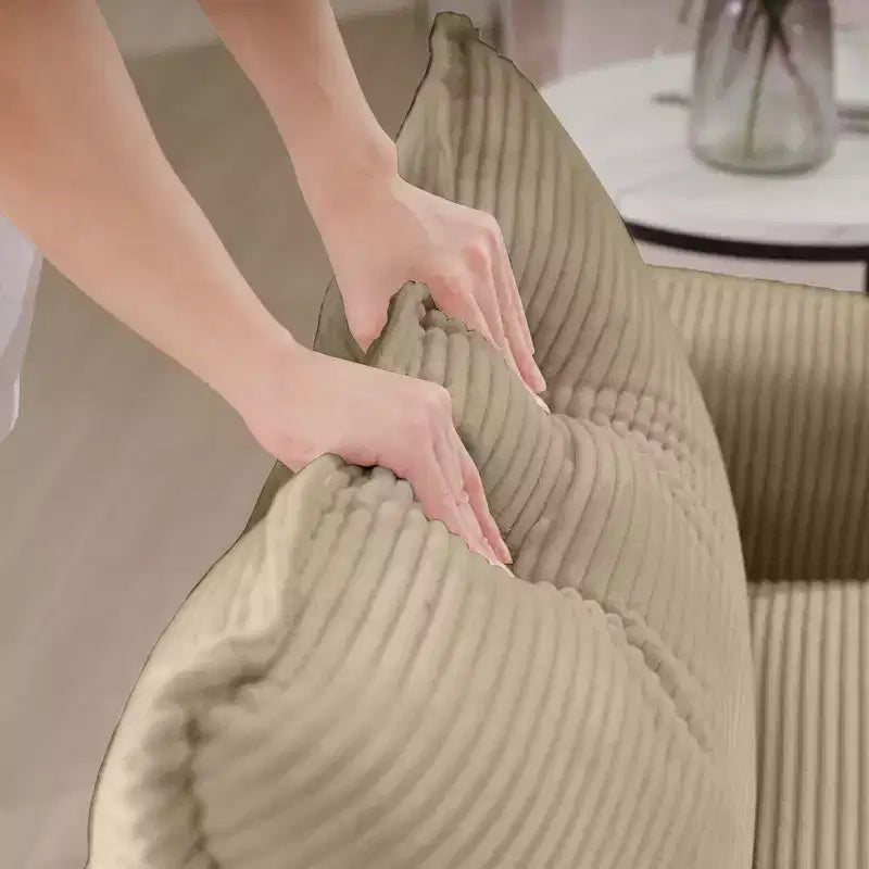 Canapé simple moderne en velours côtelé 45, fauteuil club avec oreiller