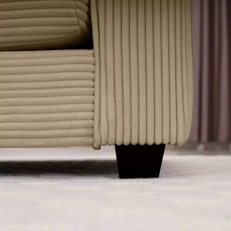 Canapé simple moderne en velours côtelé 45, fauteuil club avec oreiller