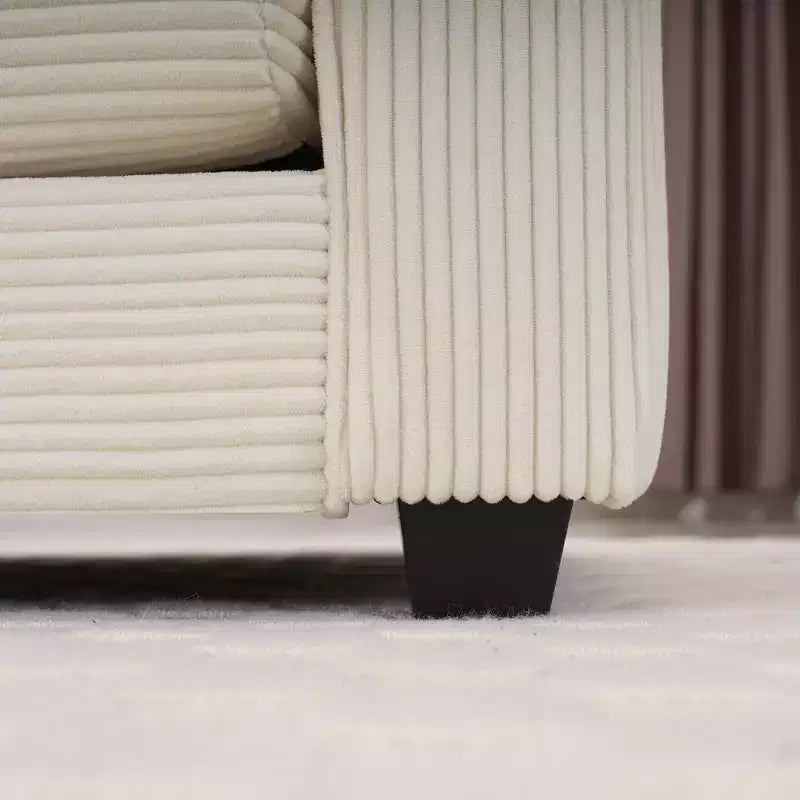 Canapé simple moderne en velours côtelé 45, fauteuil club avec oreiller