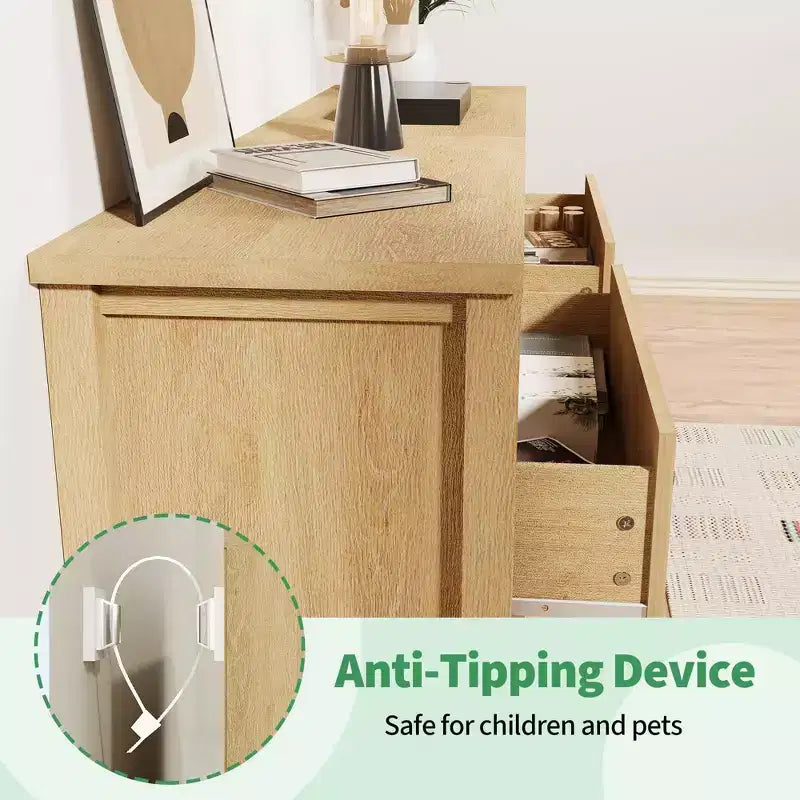 Commode haute à 5 tiroirs pour chambre à coucher, commode cannelée de 31,5 po de large, armoire de rangement en bois moderne pour chambre d'enfant, couloir, salon