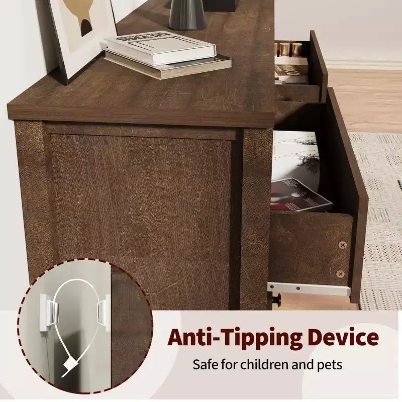 Commode haute à 5 tiroirs pour chambre à coucher, commode cannelée de 31,5 po de large, armoire de rangement en bois moderne pour chambre d'enfant, couloir, salon