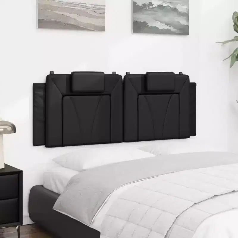 Coussin de tête de lit suspendu Rembourré Oreiller Dossier Chambre Faux Cuir
