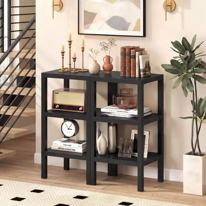 Étagère de rangement modulaire en plastique à 6 niveaux, ouverte, utilitaire
