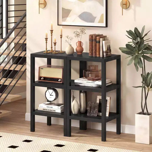 Étagère de rangement modulaire en plastique à 6 niveaux, ouverte, utilitaire