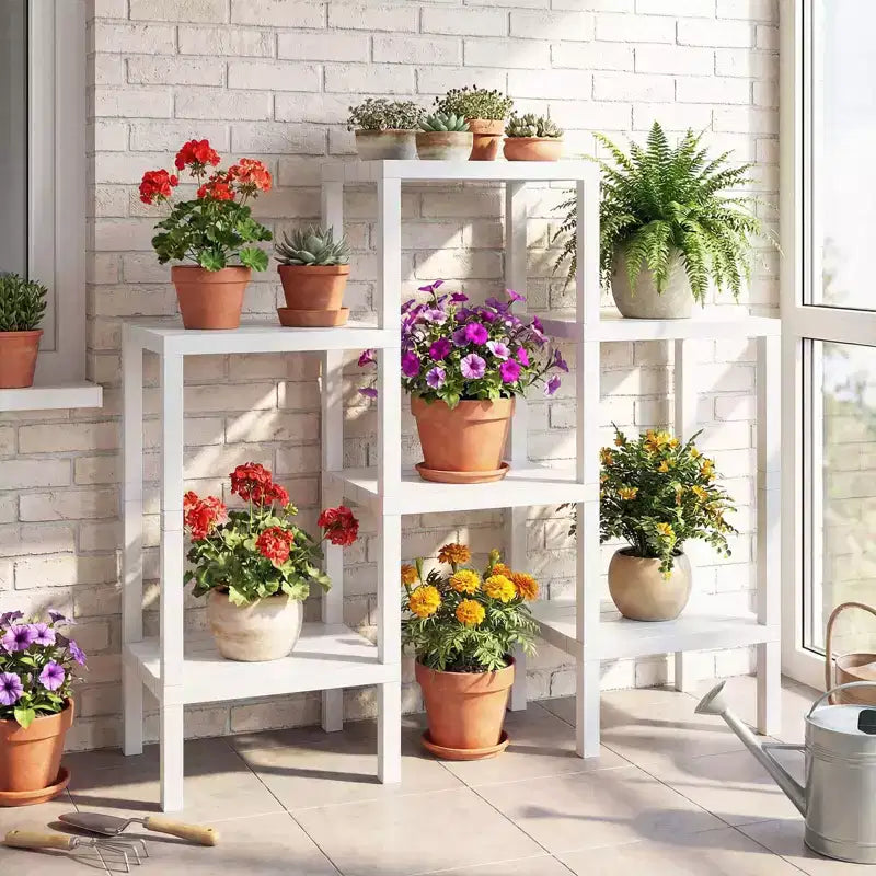 Étagère de rangement modulaire en plastique à 6 niveaux, ouverte, utilitaire
