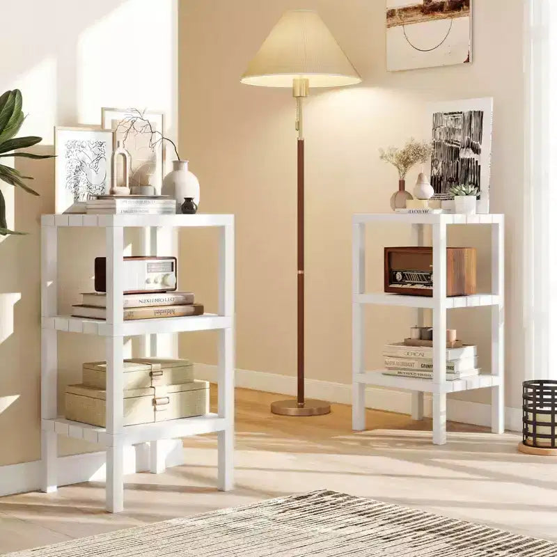 Étagère de rangement modulaire en plastique à 6 niveaux, ouverte, utilitaire