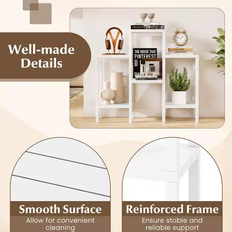 Étagère de rangement modulaire en plastique à 6 niveaux, ouverte, utilitaire