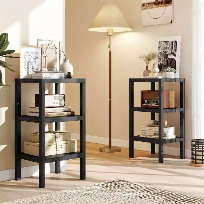 Étagère de rangement modulaire en plastique à 6 niveaux, ouverte, utilitaire