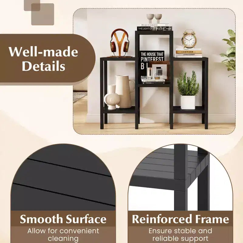 Étagère de rangement modulaire en plastique à 6 niveaux, ouverte, utilitaire