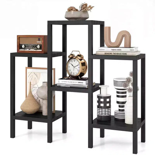 Costway 6-Tier Plastic Modular Storage Shelves Open Display Utility Shelving Unit