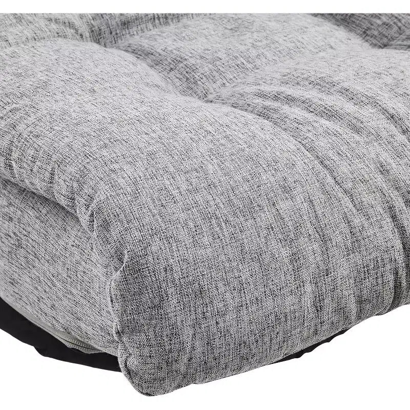 Fauteuil de salon pivotant en mousse avec appui-tête compatible avec le sol Chaise de jeu réglable Gris 26x23x14 pouces