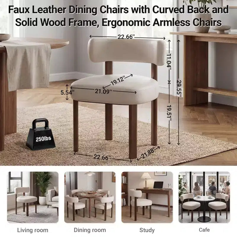 Chaises de salle à manger en similicuir