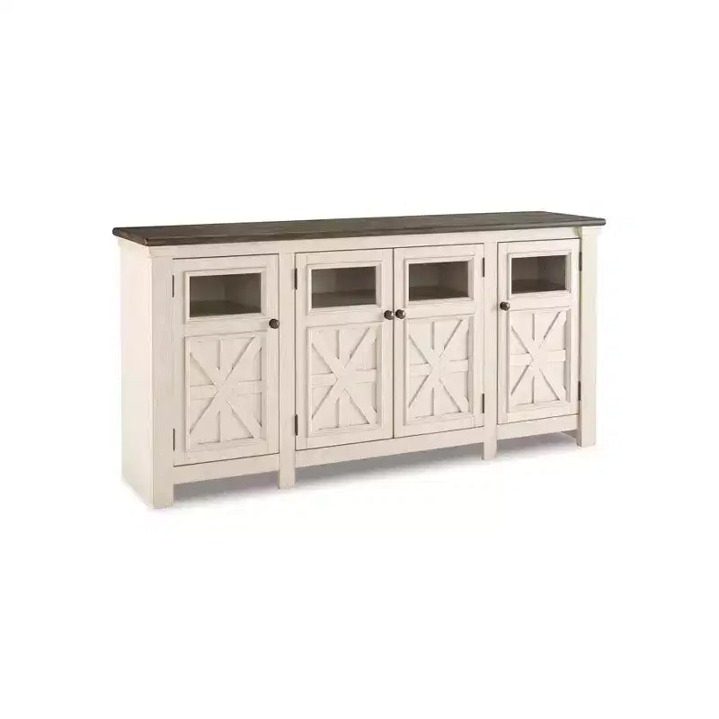 Bolanburg Extra Large TV Stand for TVs up to 74" Off White: Entertainment Center - Signature Design by Ashley